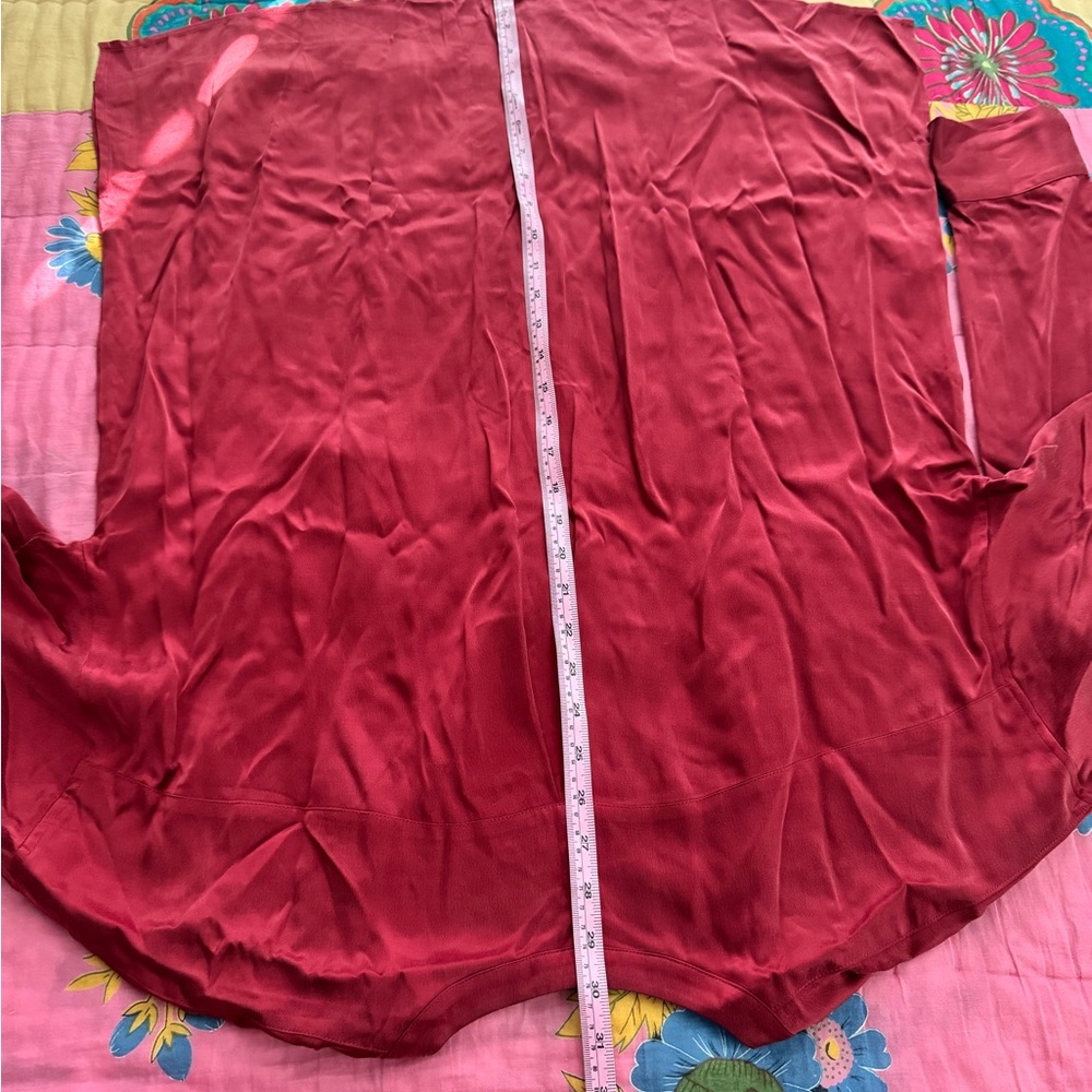 NYDJ Woven Henley Boysenberry L - Picture 13 of 14